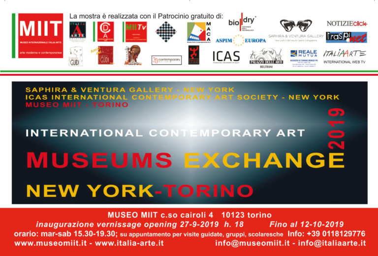 ‘MUSEUMS EXCHANGE. NEW YORK-TORINO’ – DAL 27 SETTEMBRE AL 12 OTTOBRE 2019